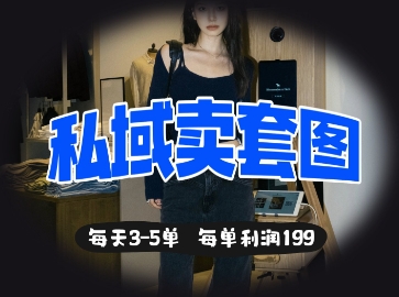 私域卖套图每天3-5单，每单利润99-晶沫AI资源站