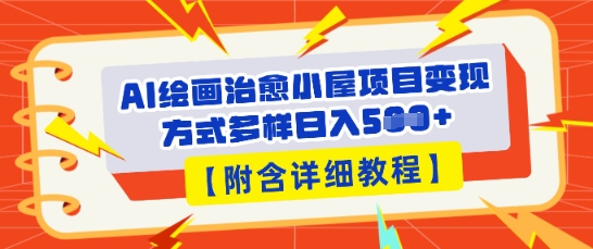 AI绘画治愈小屋项目,变现方式多样,小白也能操作(附详细教程)-晶沫AI资源站