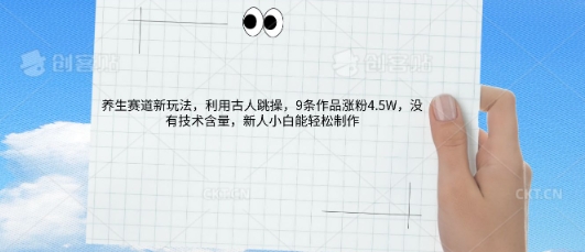 AI养生赛道新玩法,10条作品涨粉5.2W,操作简单,新人小白能轻松制作-晶沫AI资源站