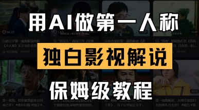 用AI做第一人称独白影视解说，手把手教学，保姆级教程-晶沫AI资源站