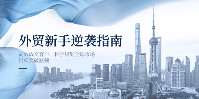 (14201期)外贸新手逆袭指南:高效成交客户,科学规划全球市场,轻松突破瓶颈-晶沫AI资源站